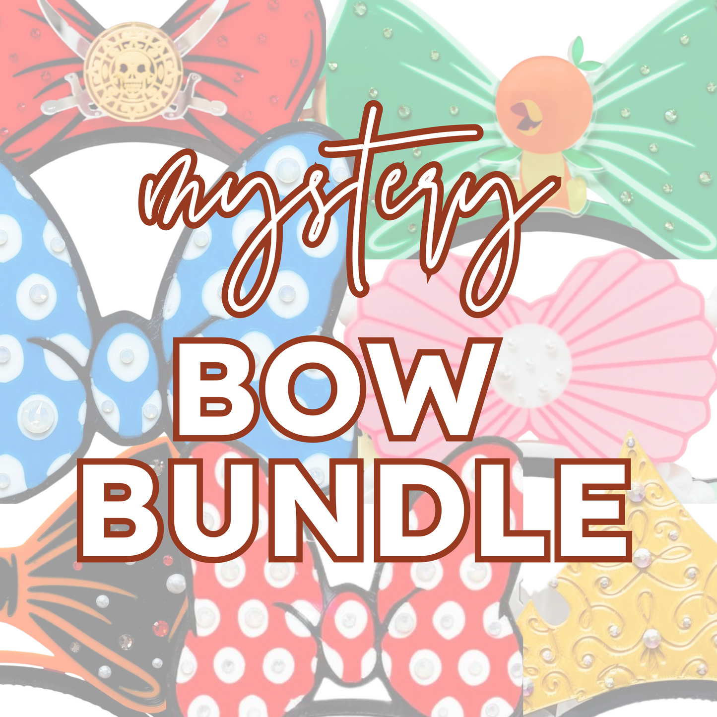 Mystery Bow Bundle- 6 Pack Bows, Tiaras, and/or Crowns